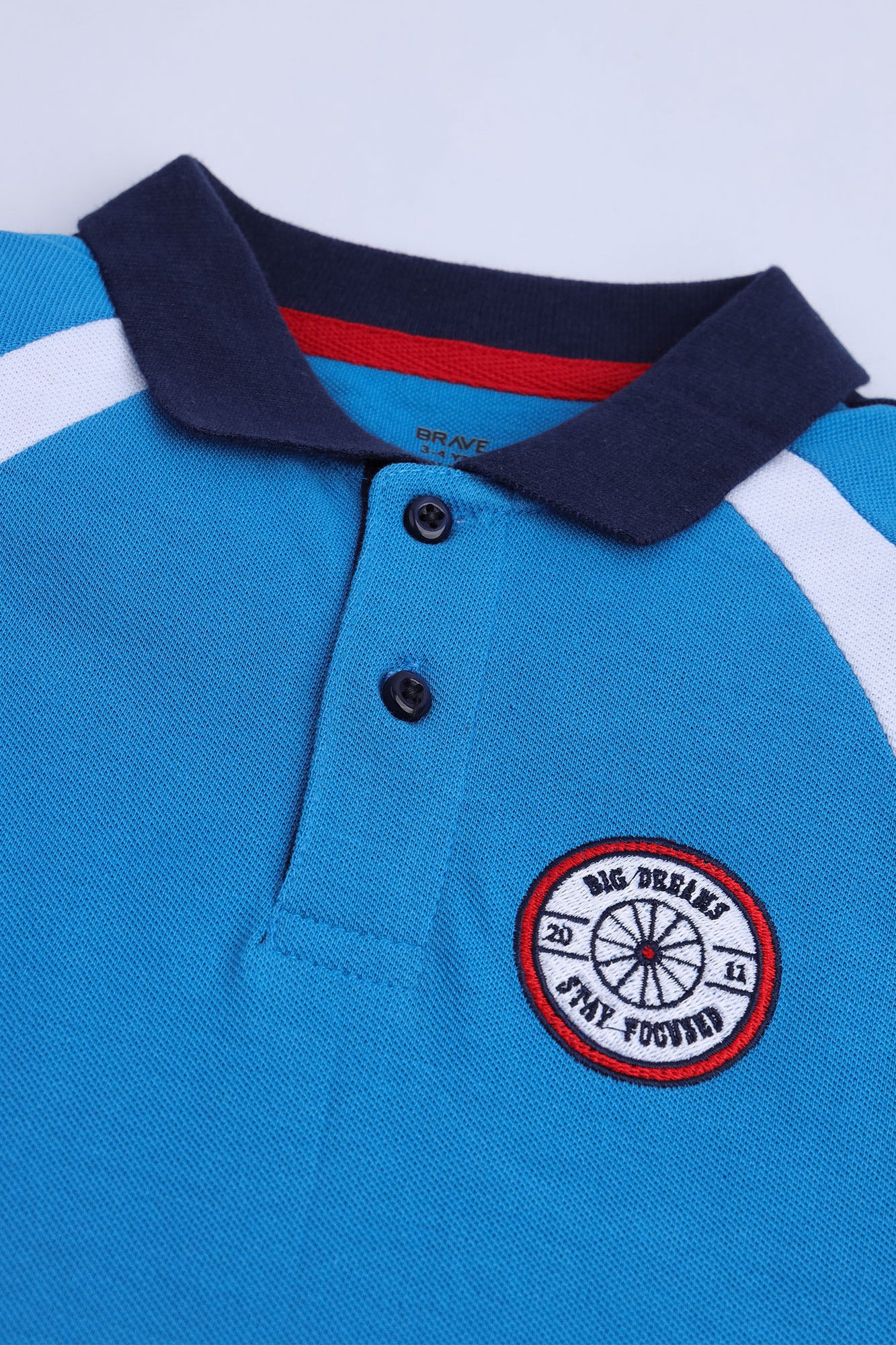 Boys' Color-Block Blue Polo