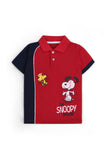 Boy's Snoopy Show Color-Block Polo