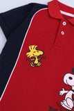 Boy's Snoopy Show Color-Block Polo