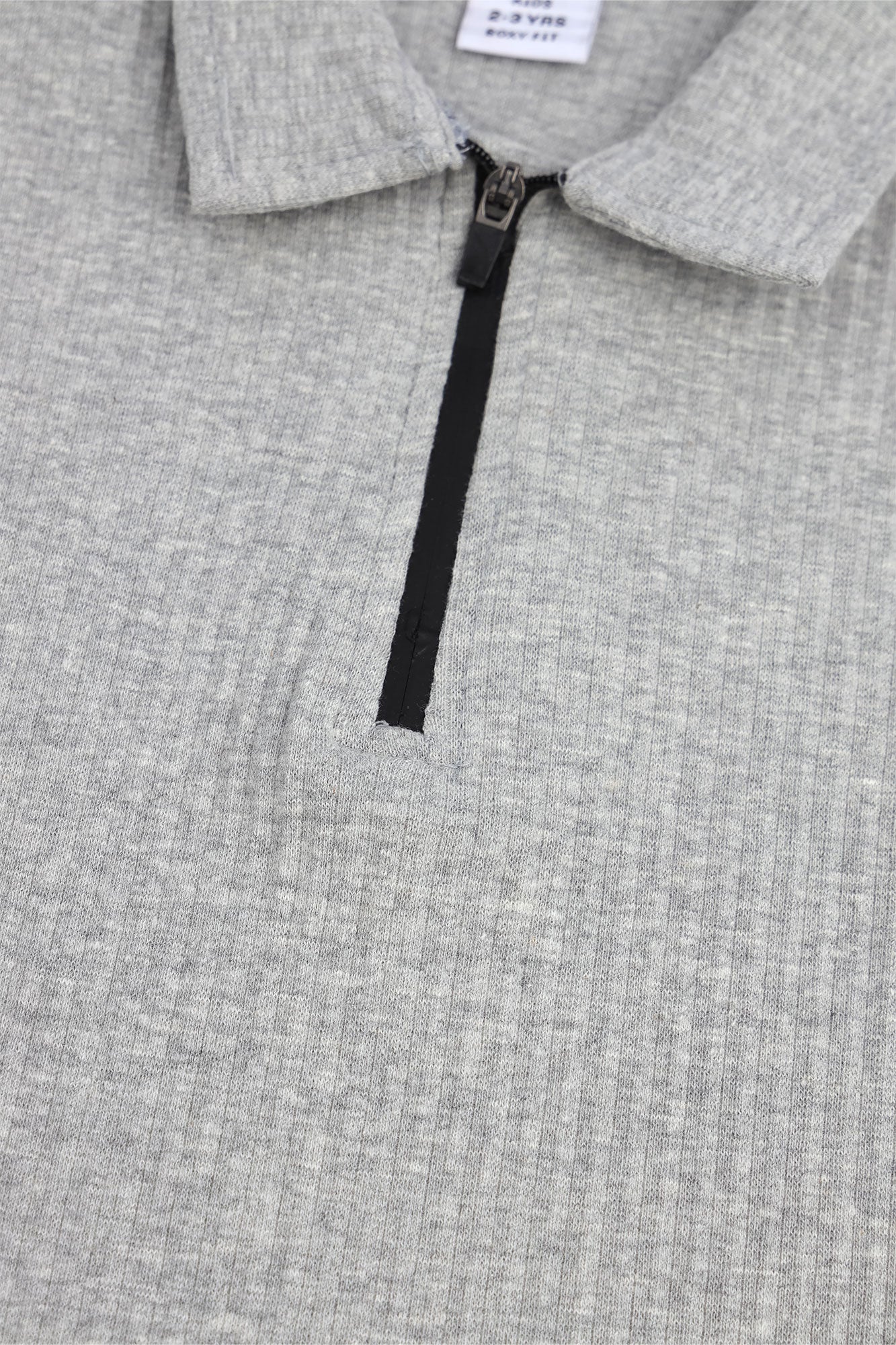 Textured Zip-Neck Boxy POLO SET