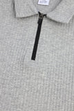 Textured Zip-Neck Boxy POLO SET