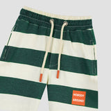 Green White Stripe Short