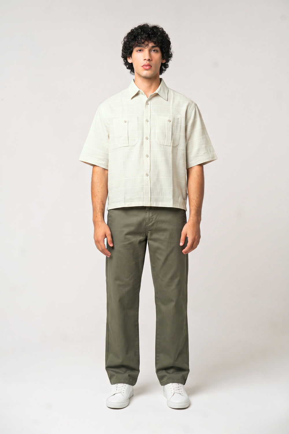 MEN CROPPED FIT SHIRT