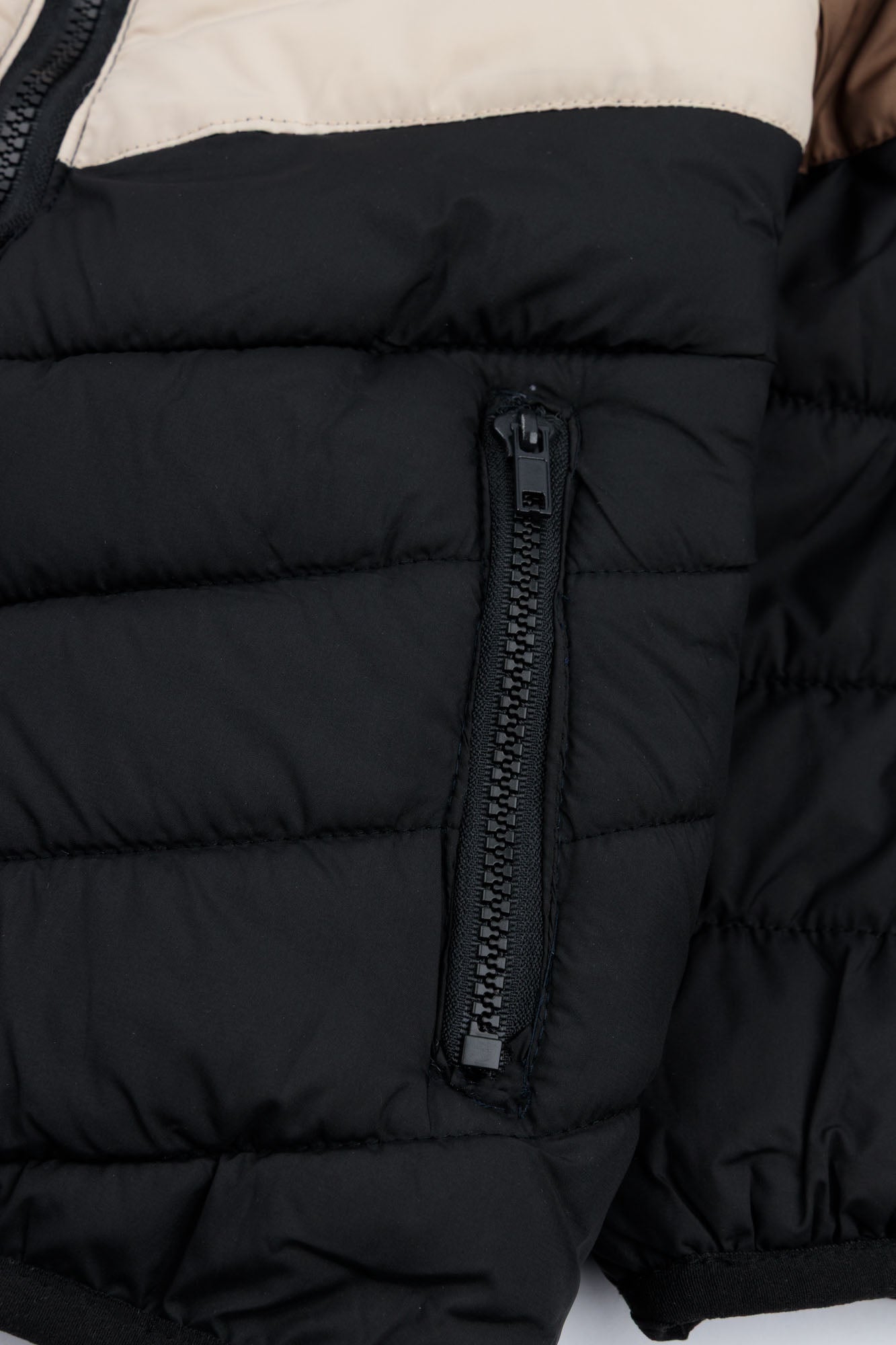 Color Block  Puffer Jacket