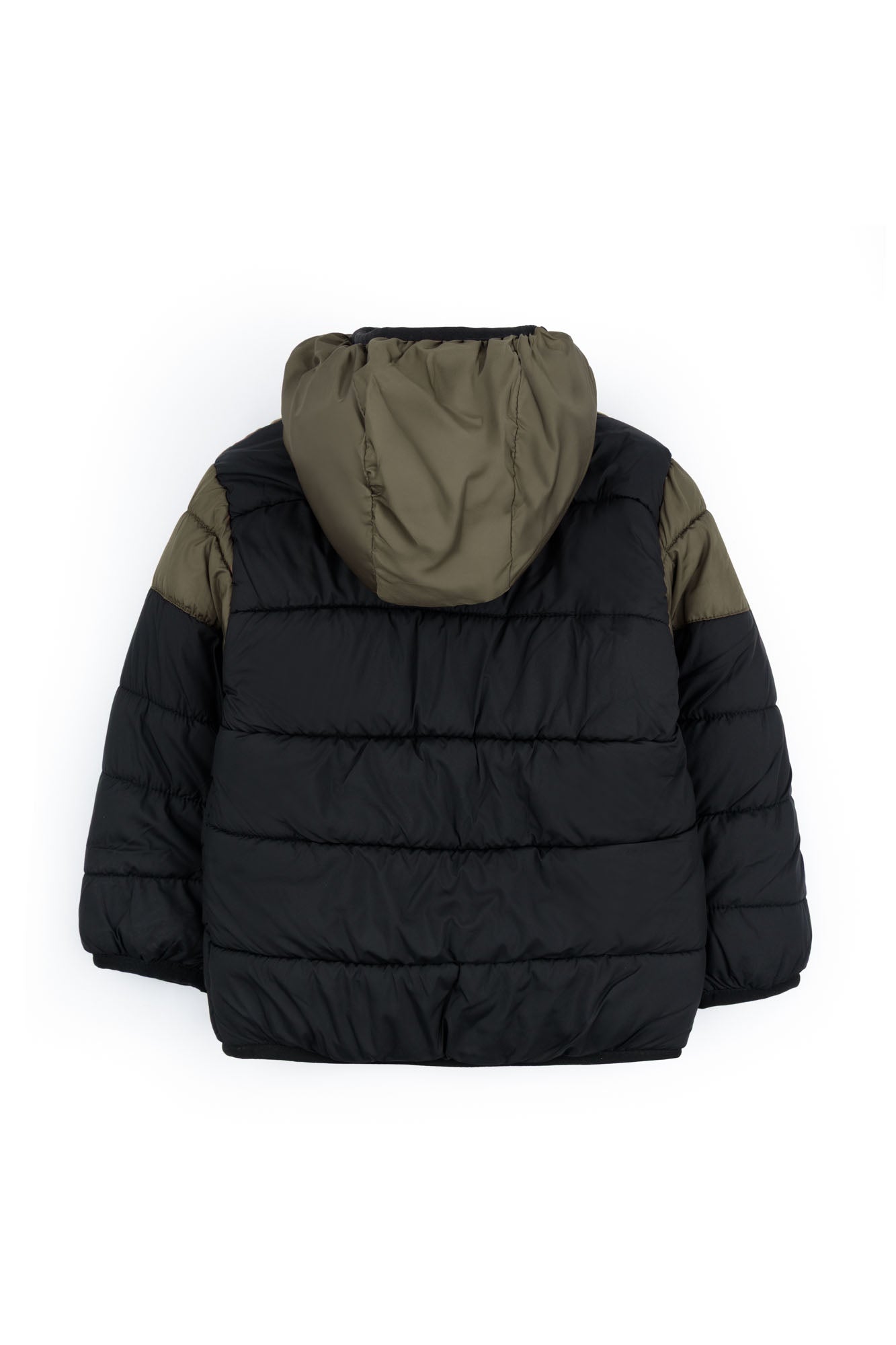 Color Block Puffer Jacket