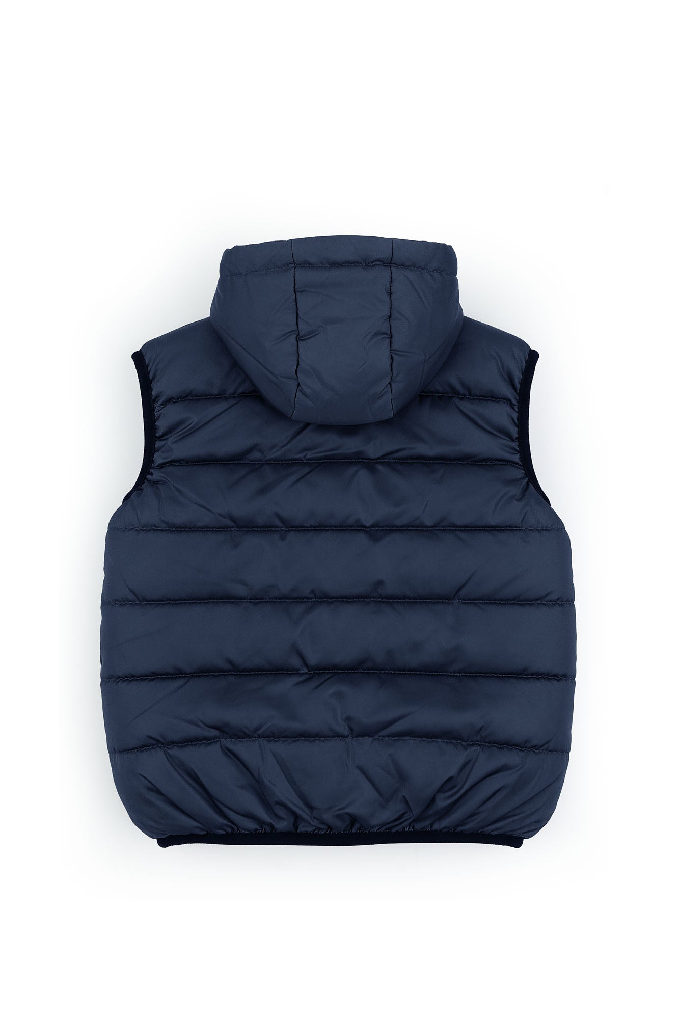 Navy Blue Sleeveless Puffer Jacket
