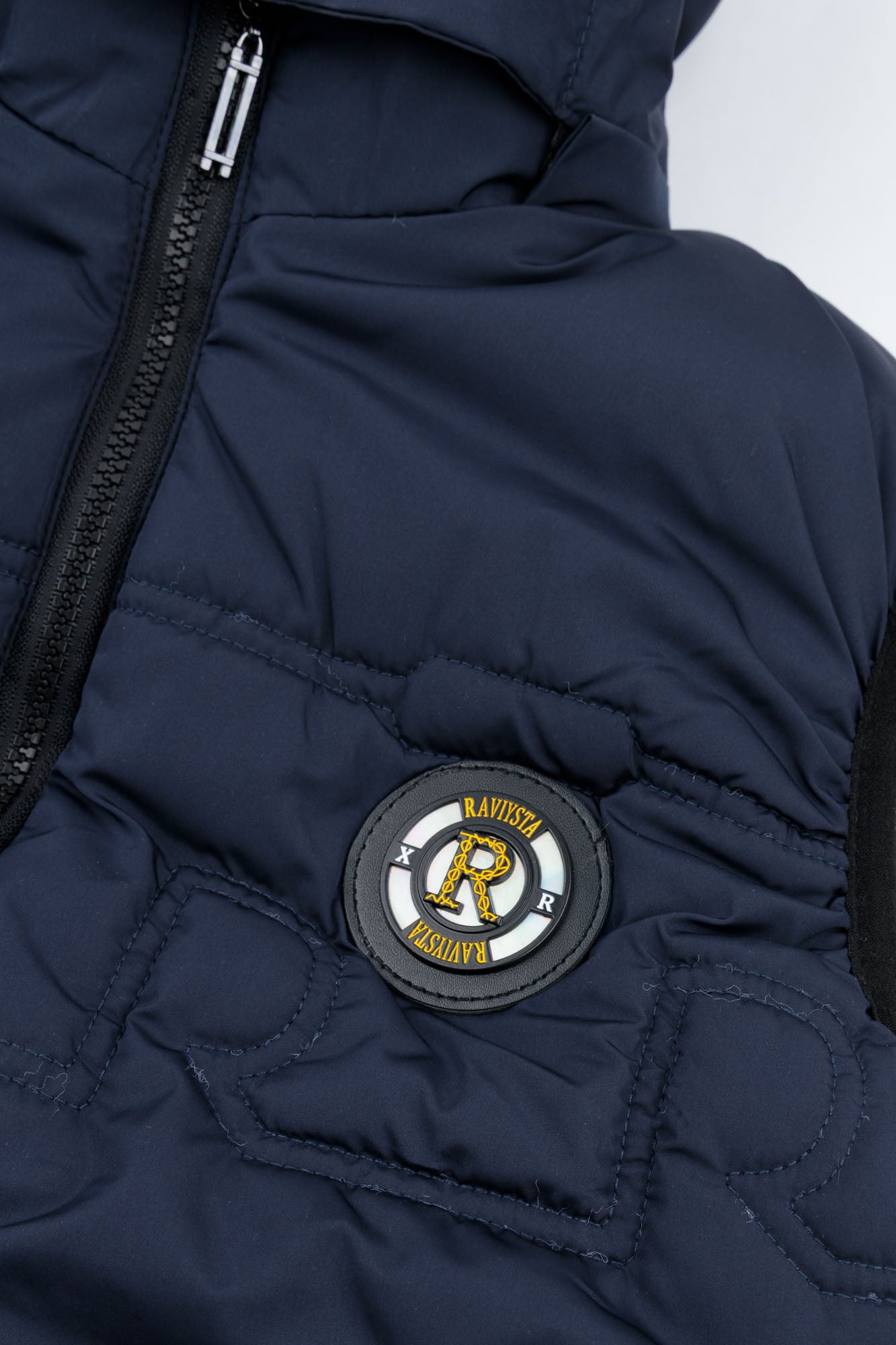 Navy Blue Sleeveless Puffer Jacket
