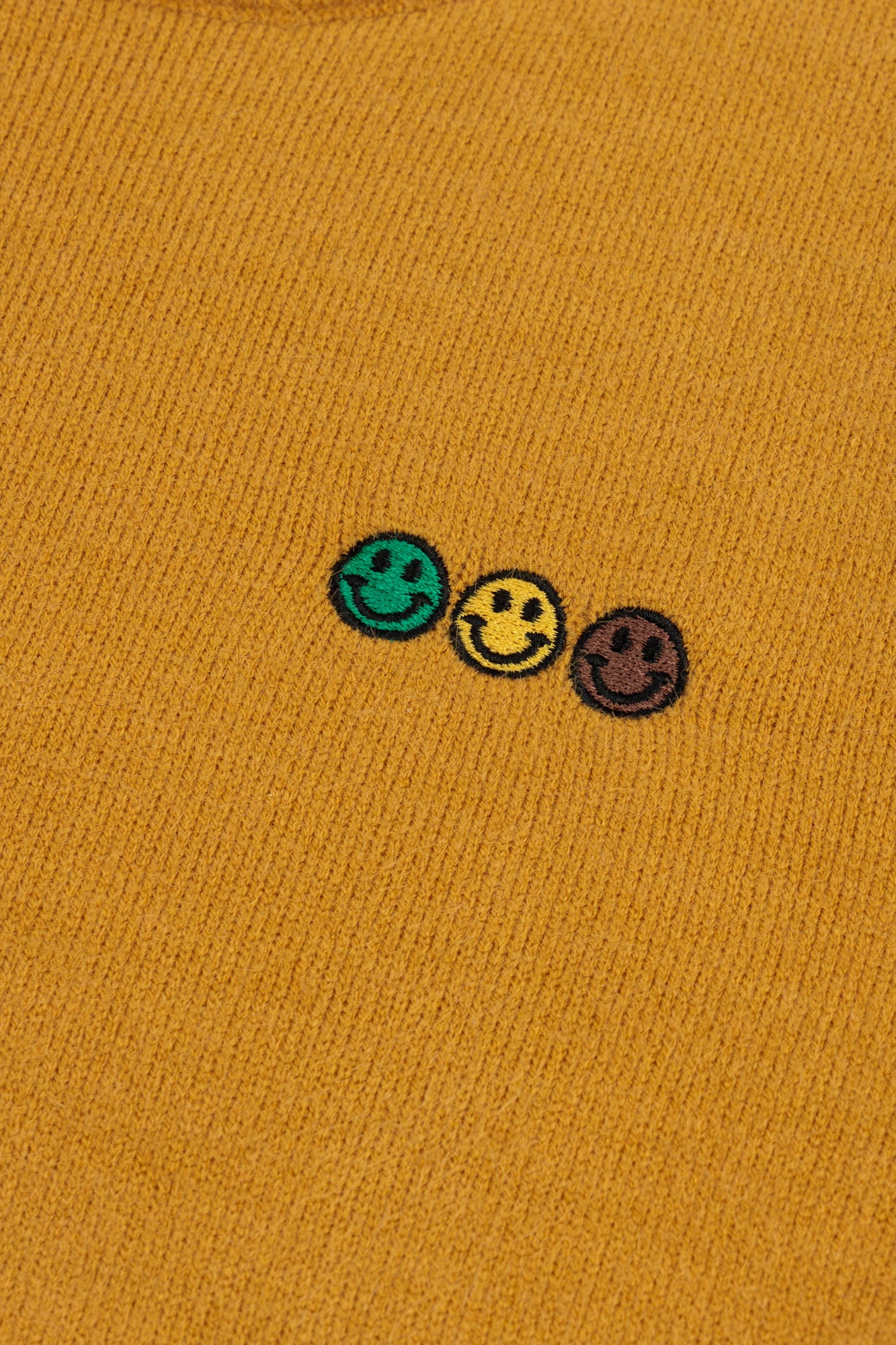 Mustard Smiley Face Sweater