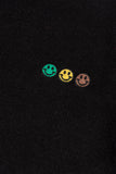 Black Smiley Face Sweater