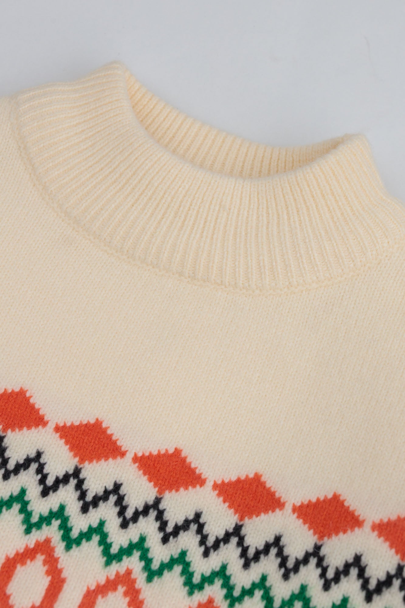 Fair Isle Mock Neck Sweater