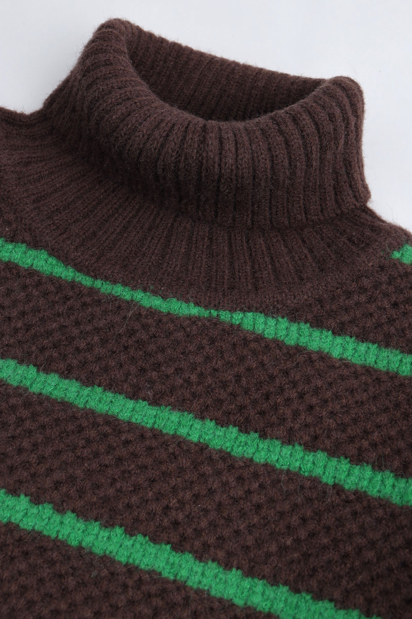 Striped High-Neck Sweater
