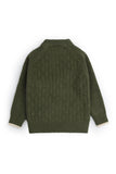 Olive Textured Block Sweater