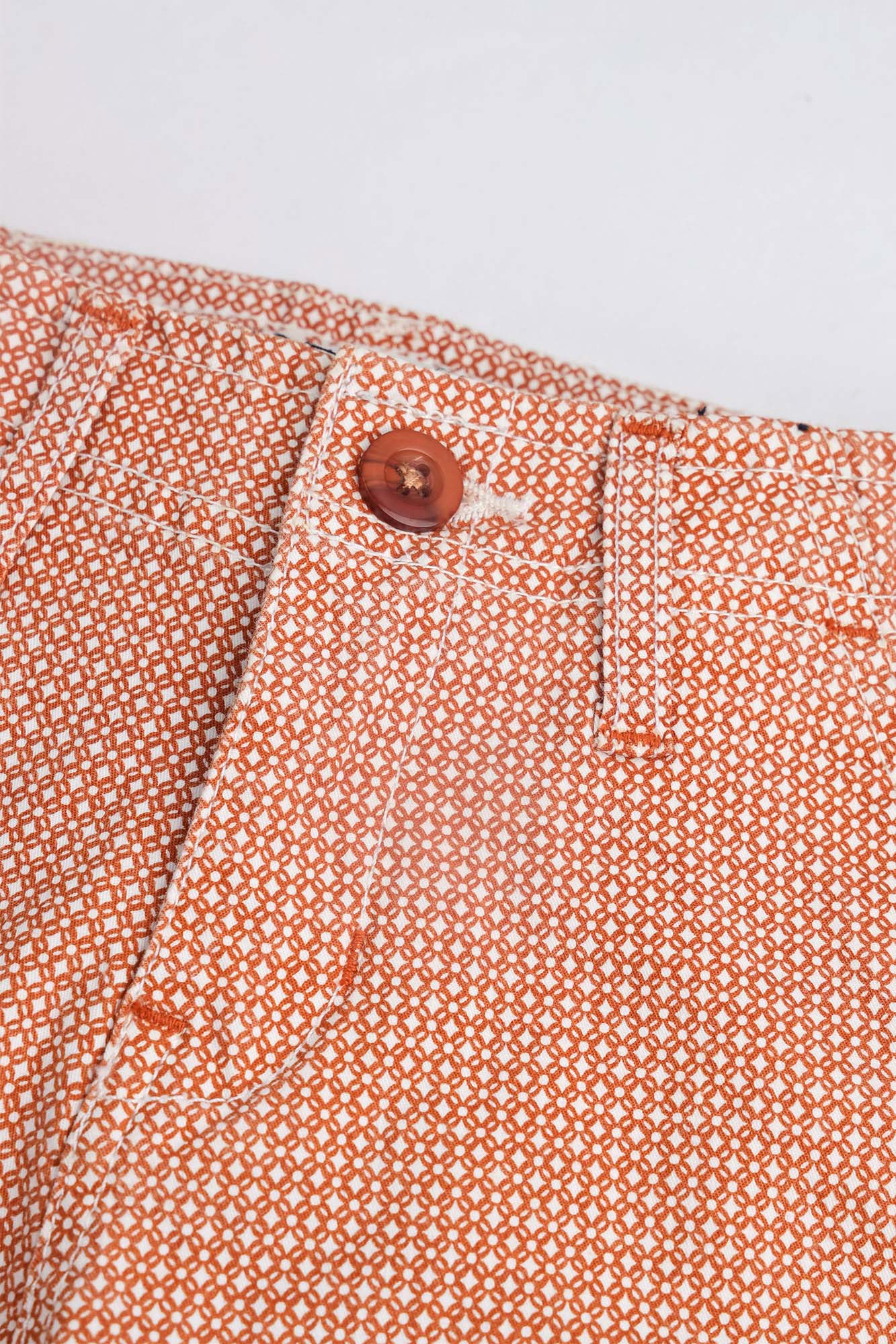 Boys Orange Printed Short