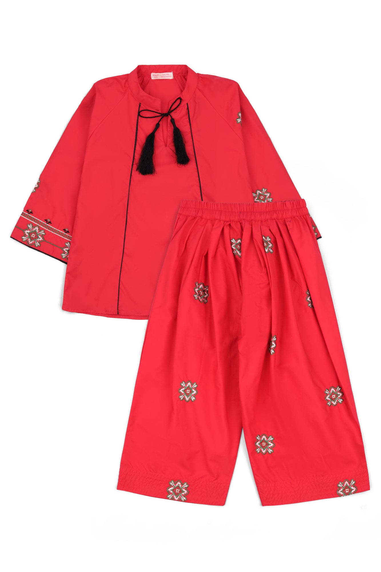 Girls' Embroidered Tassel Set