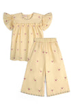 Girls’ Ruffle Sleeve Floral CO-ORD Set