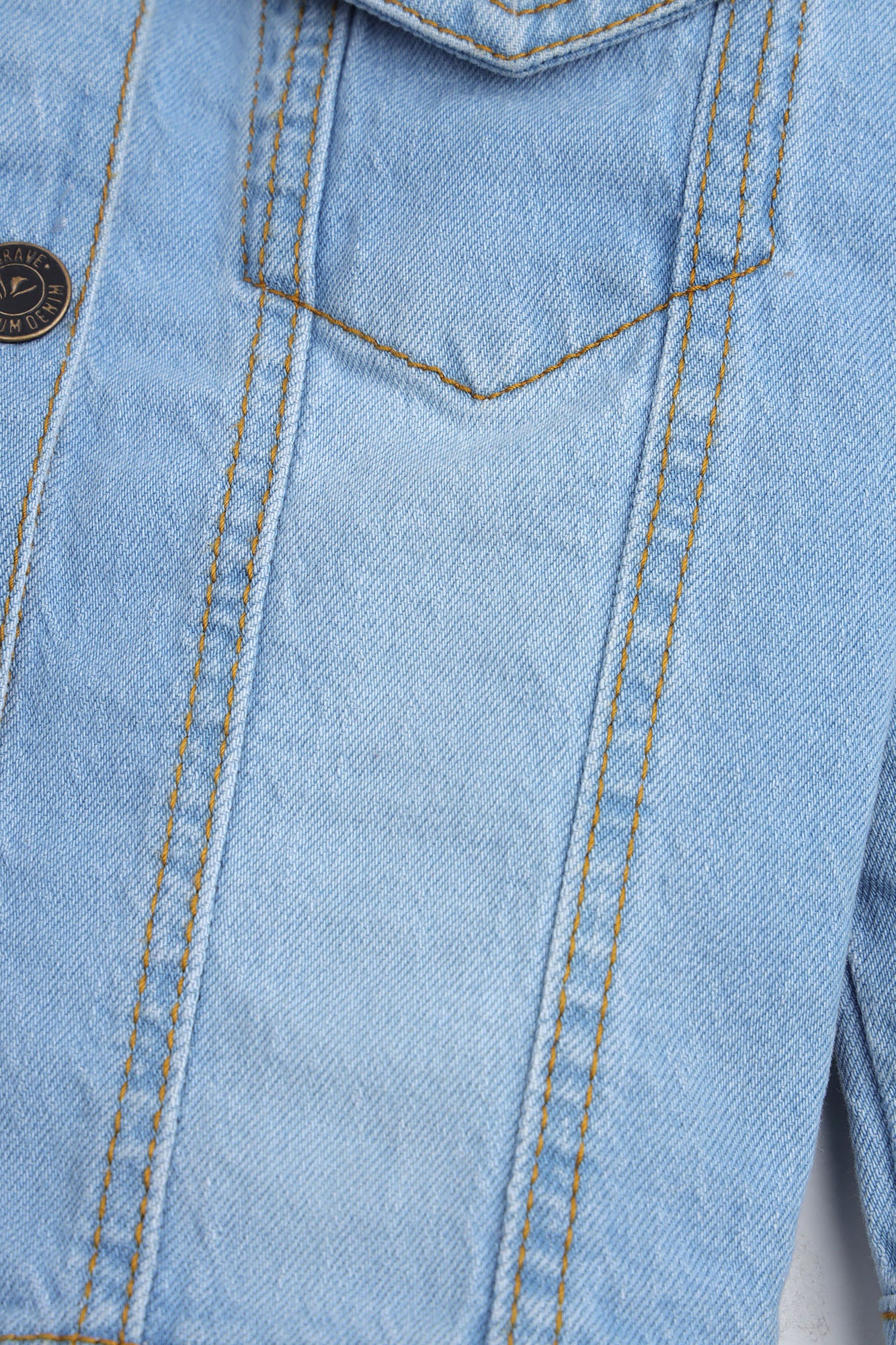 Heart Embroidered Denim Jacket