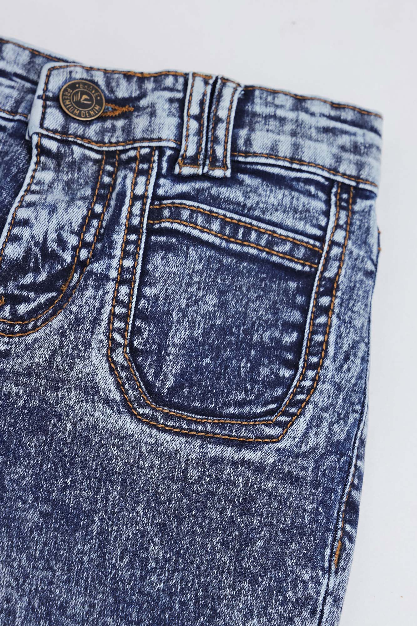 Girls Acid Wash Denim