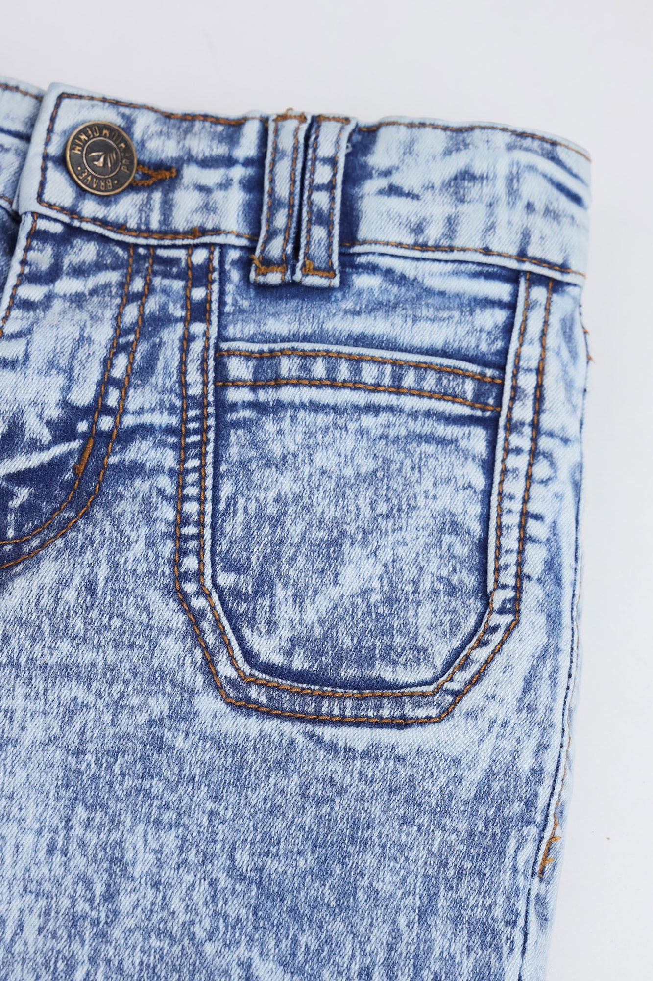 Girls Acid Wash Denim