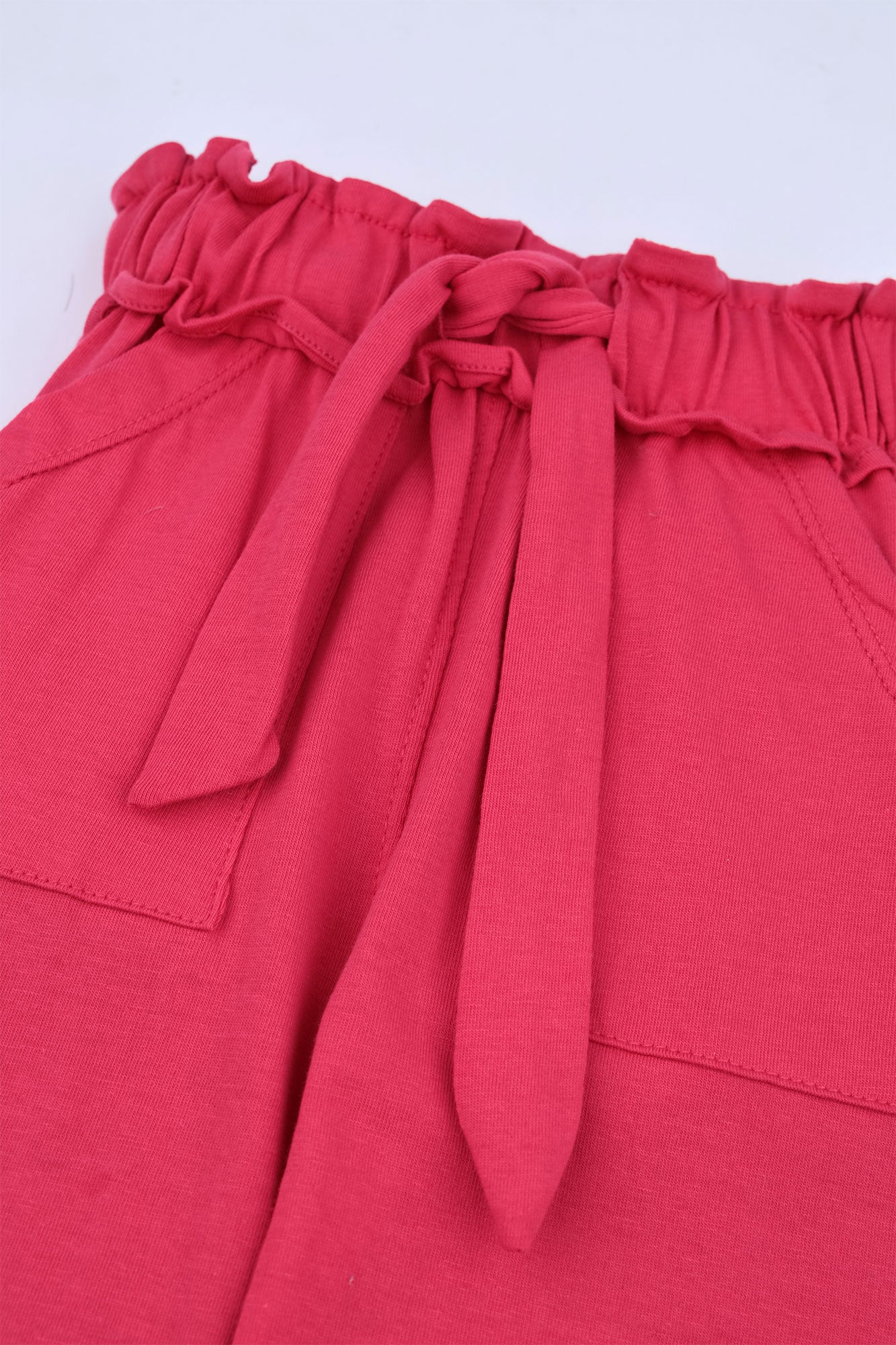 Girls' Paperbag Waist Terry Trousers