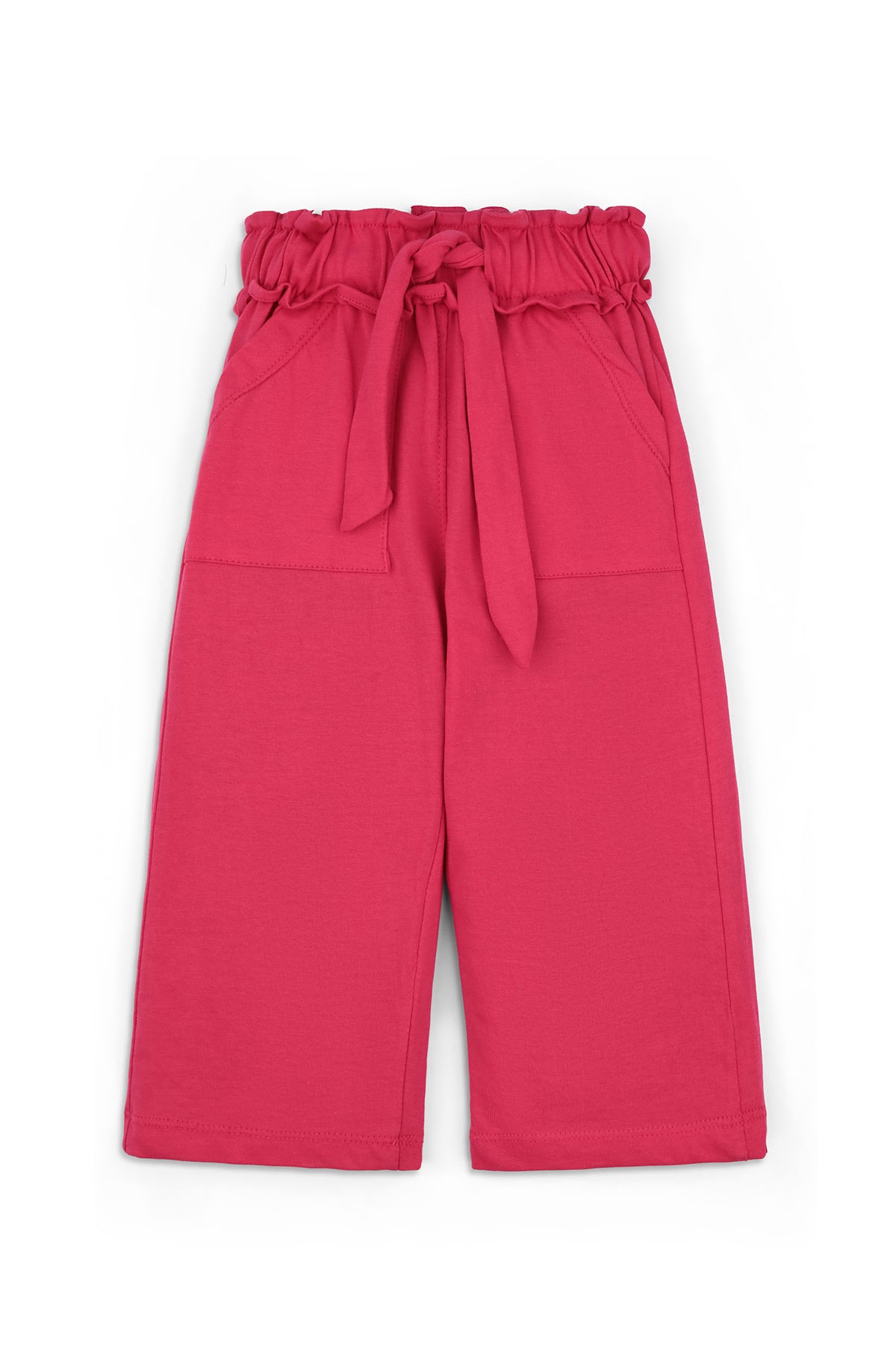 Girls' Paperbag Waist Terry Trousers