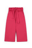 Girls' Paperbag Waist Terry Trousers