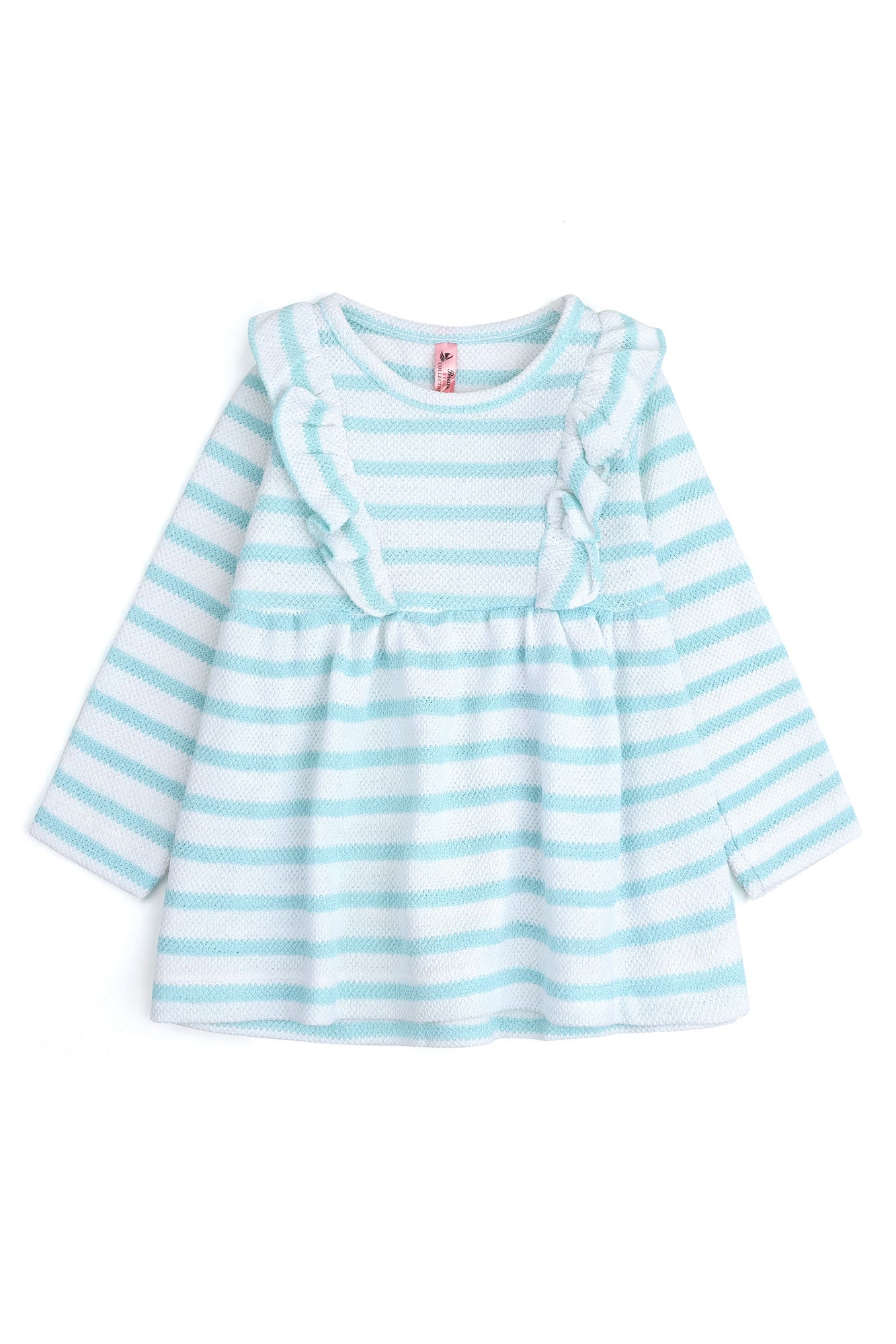 Striped Ruffle Knit Dress