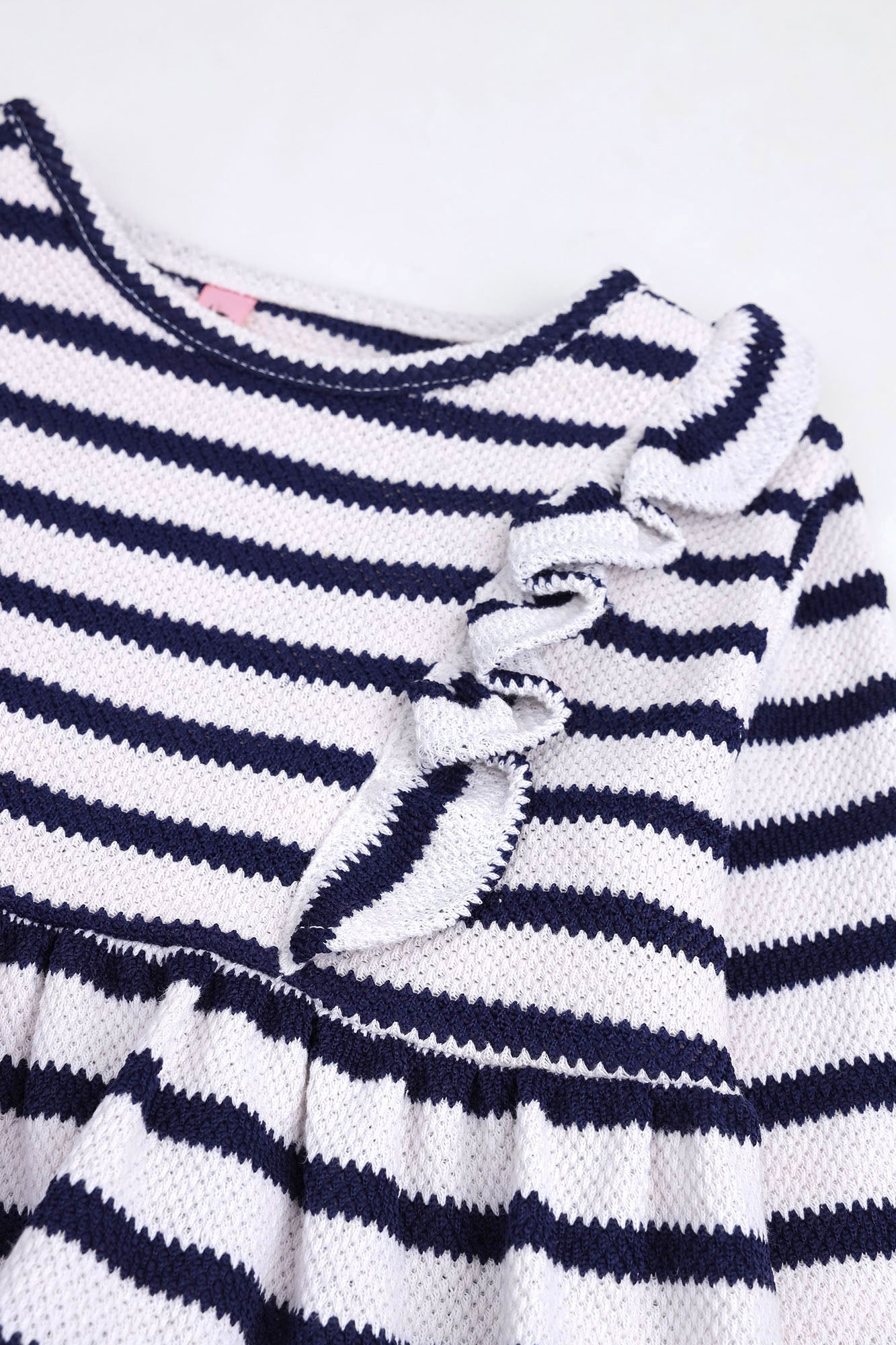 Striped Ruffle Knit Dress
