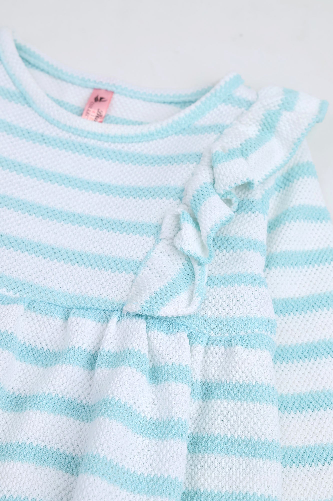 Striped Ruffle Knit Dress