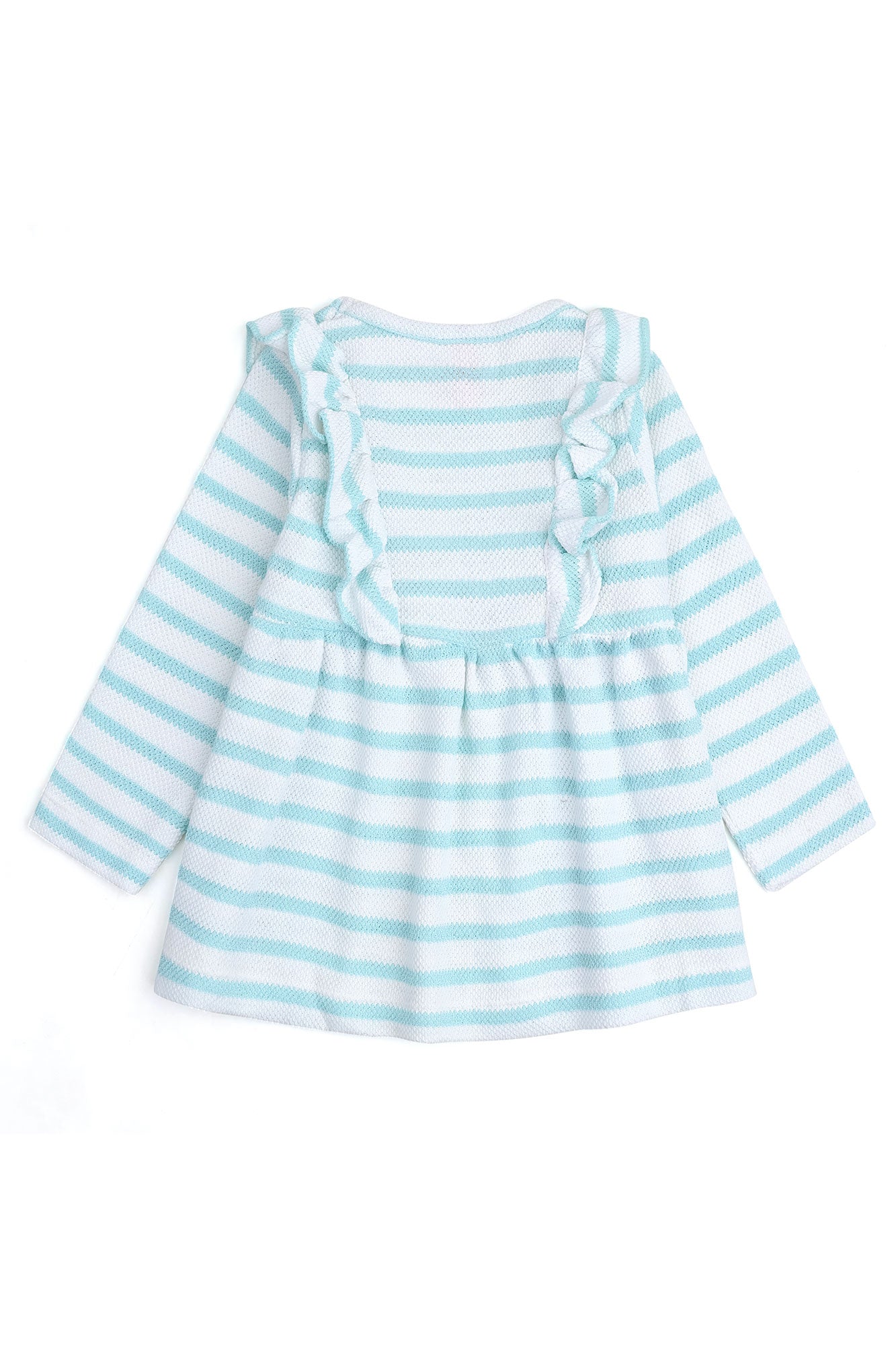 Striped Ruffle Knit Dress