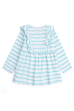 Striped Ruffle Knit Dress