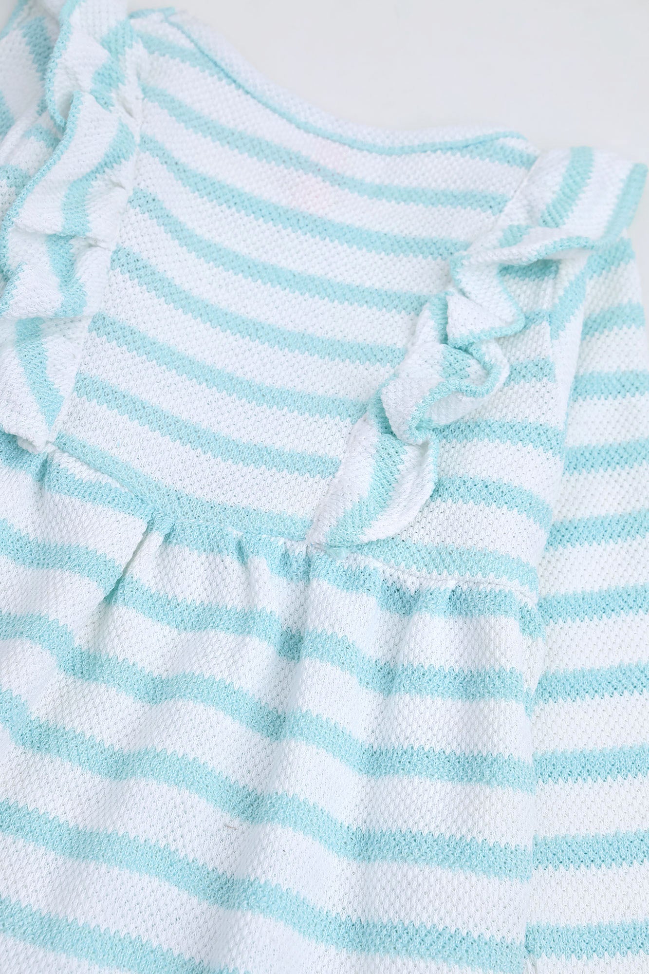 Striped Ruffle Knit Dress