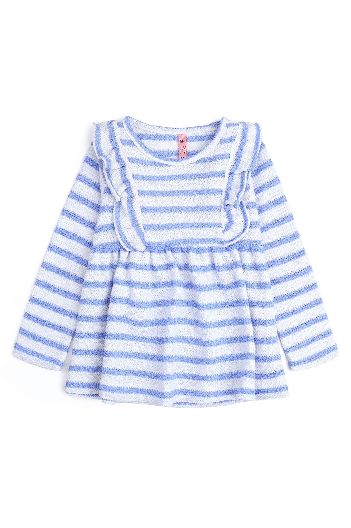 Striped Ruffle Knit Dress