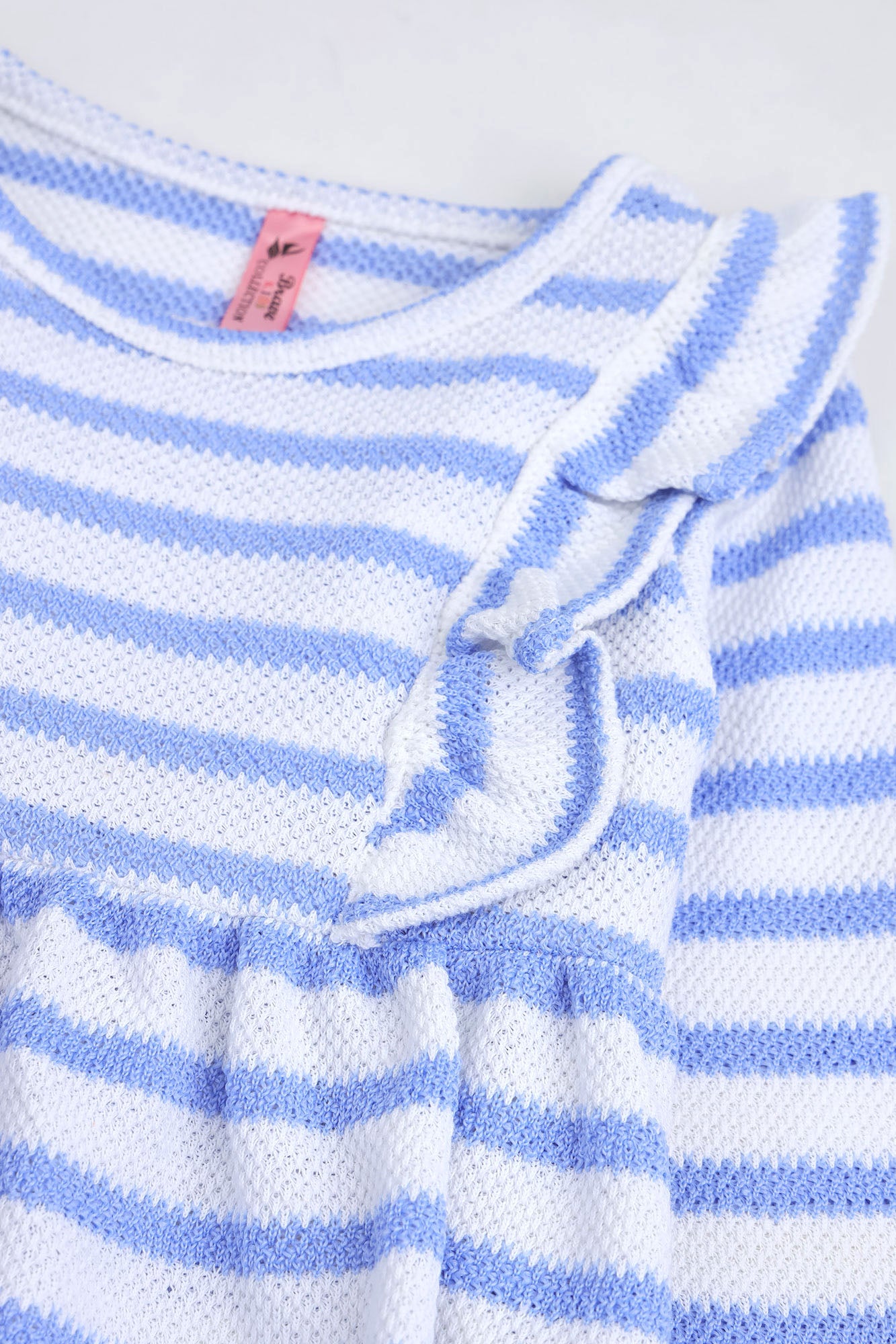 Striped Ruffle Knit Dress