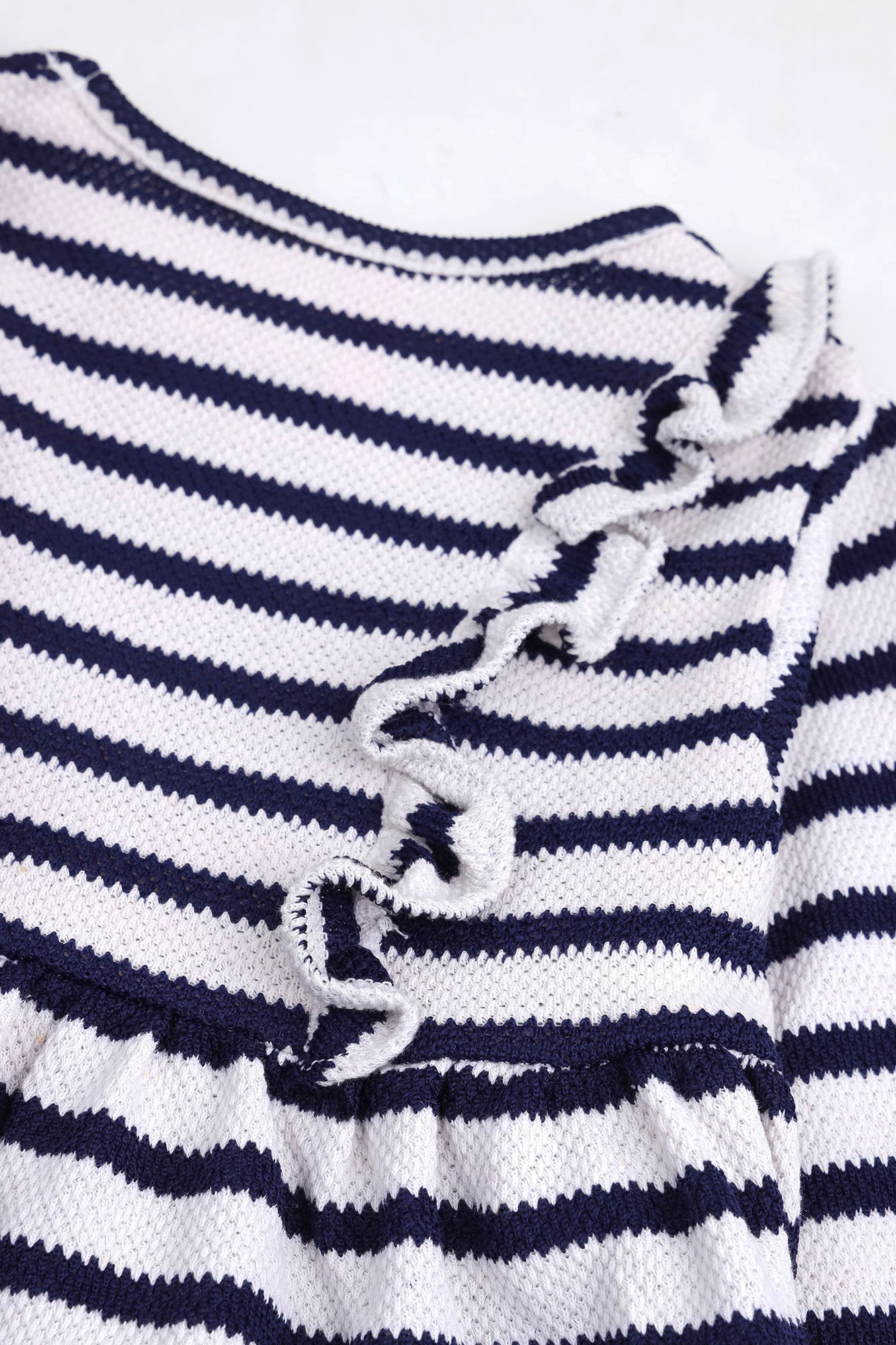 Striped Ruffle Knit Dress