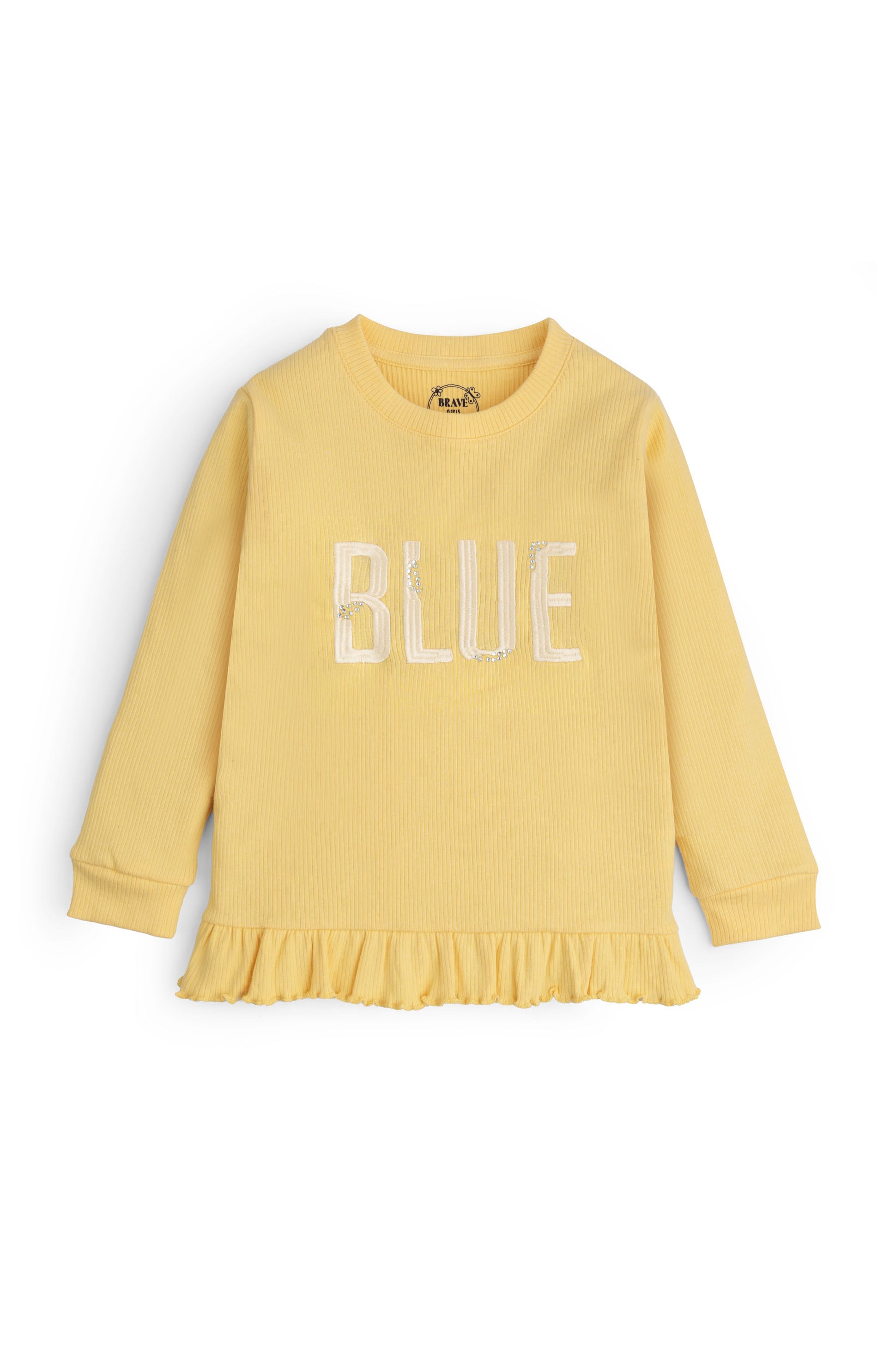 Girls Yellow Graphic Top