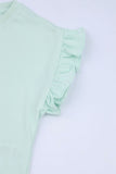 Girls' Mint Ruffle Sleeve Graphic Tee