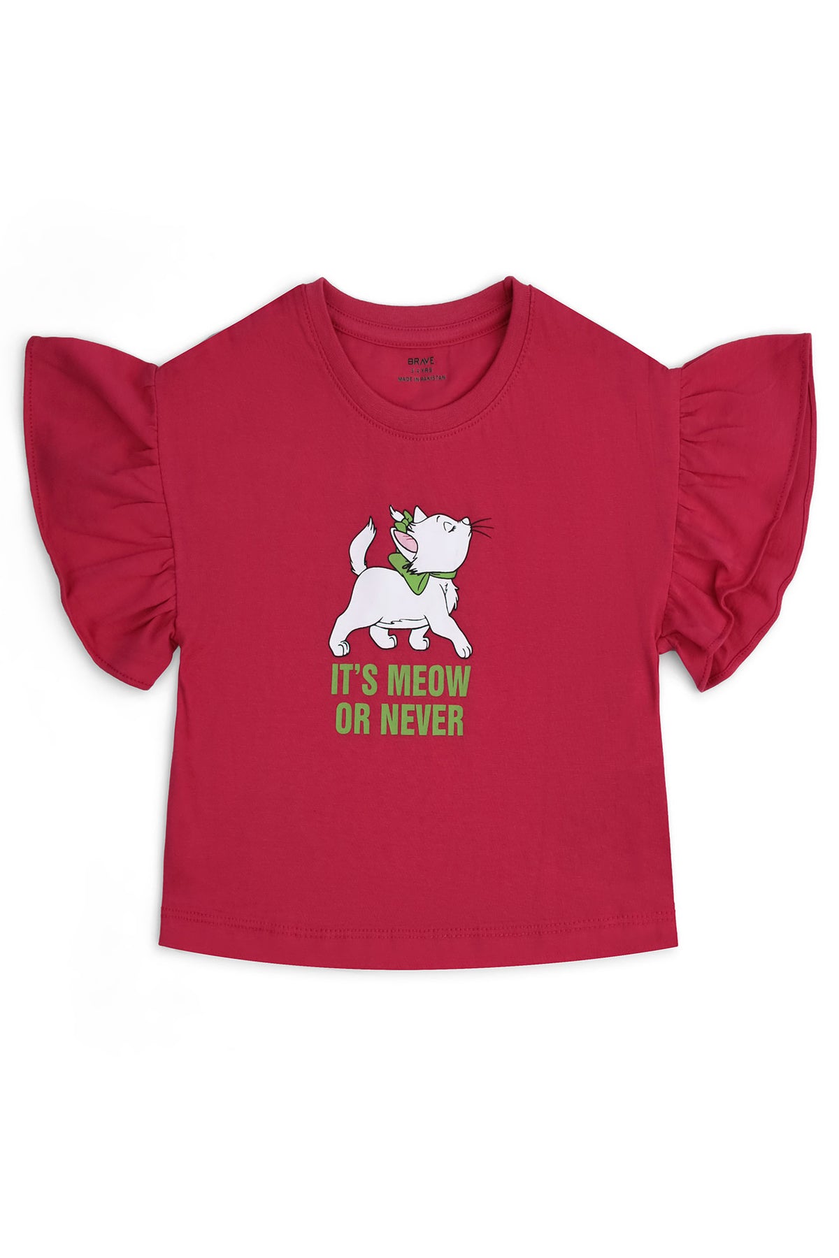 Girls’ Flutter-Sleeve Graphic Tee