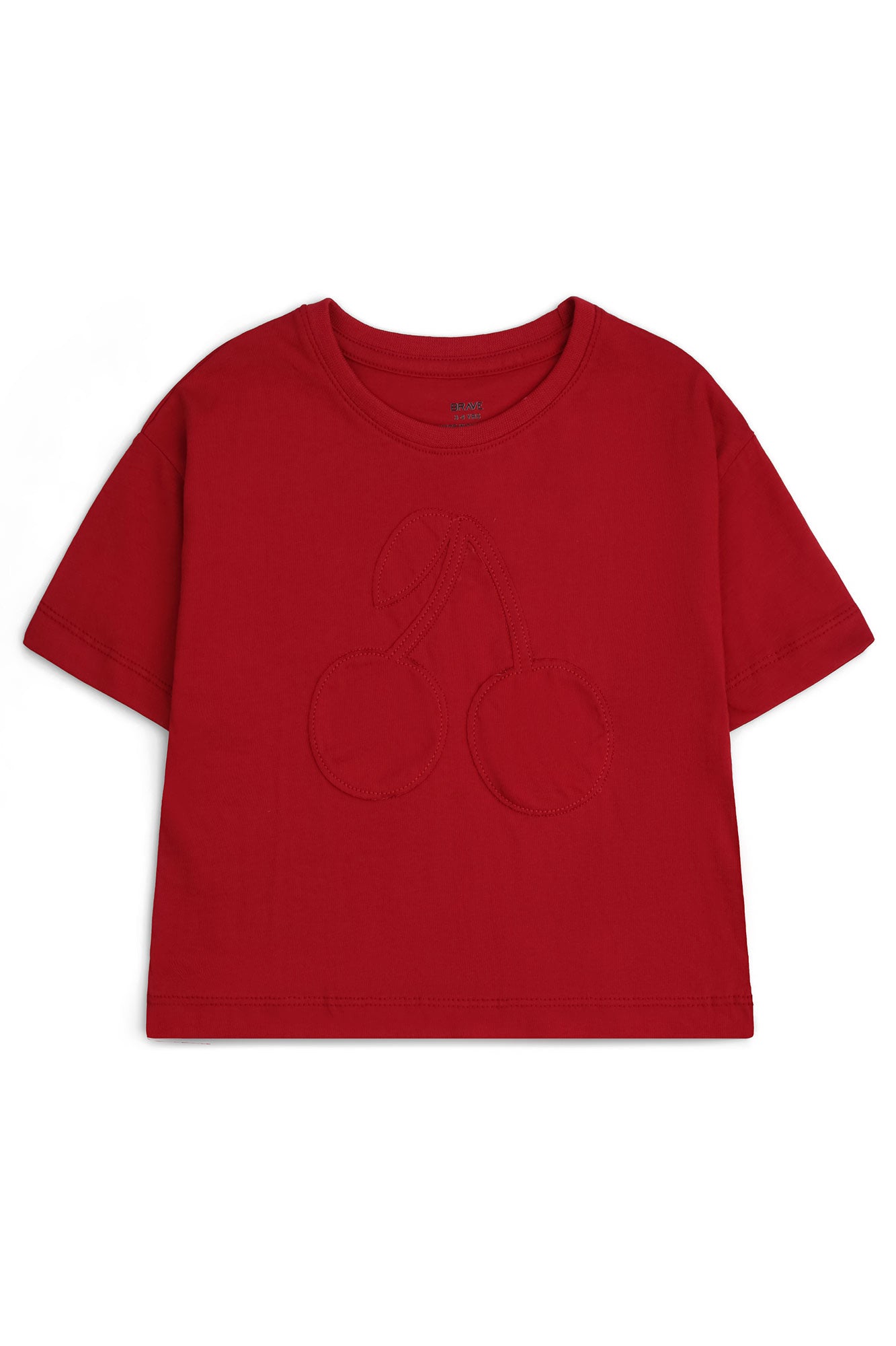 Girls’ Cherry Embossed Crop Tee