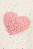 White Sweet Heart Confetti Sweater