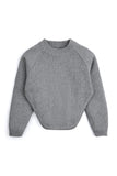 Curved Hem Raglan Sweater