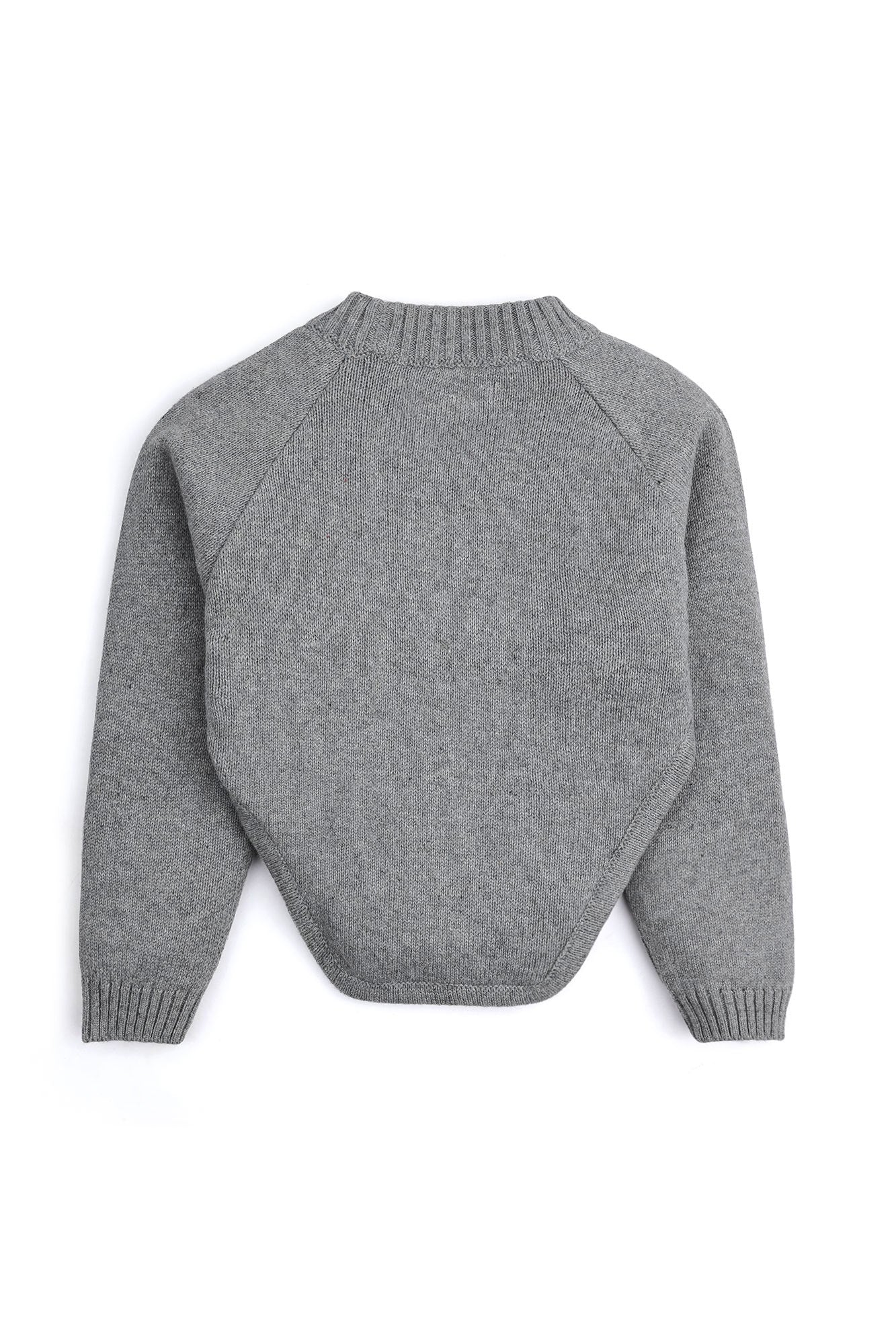 Curved Hem Raglan Sweater