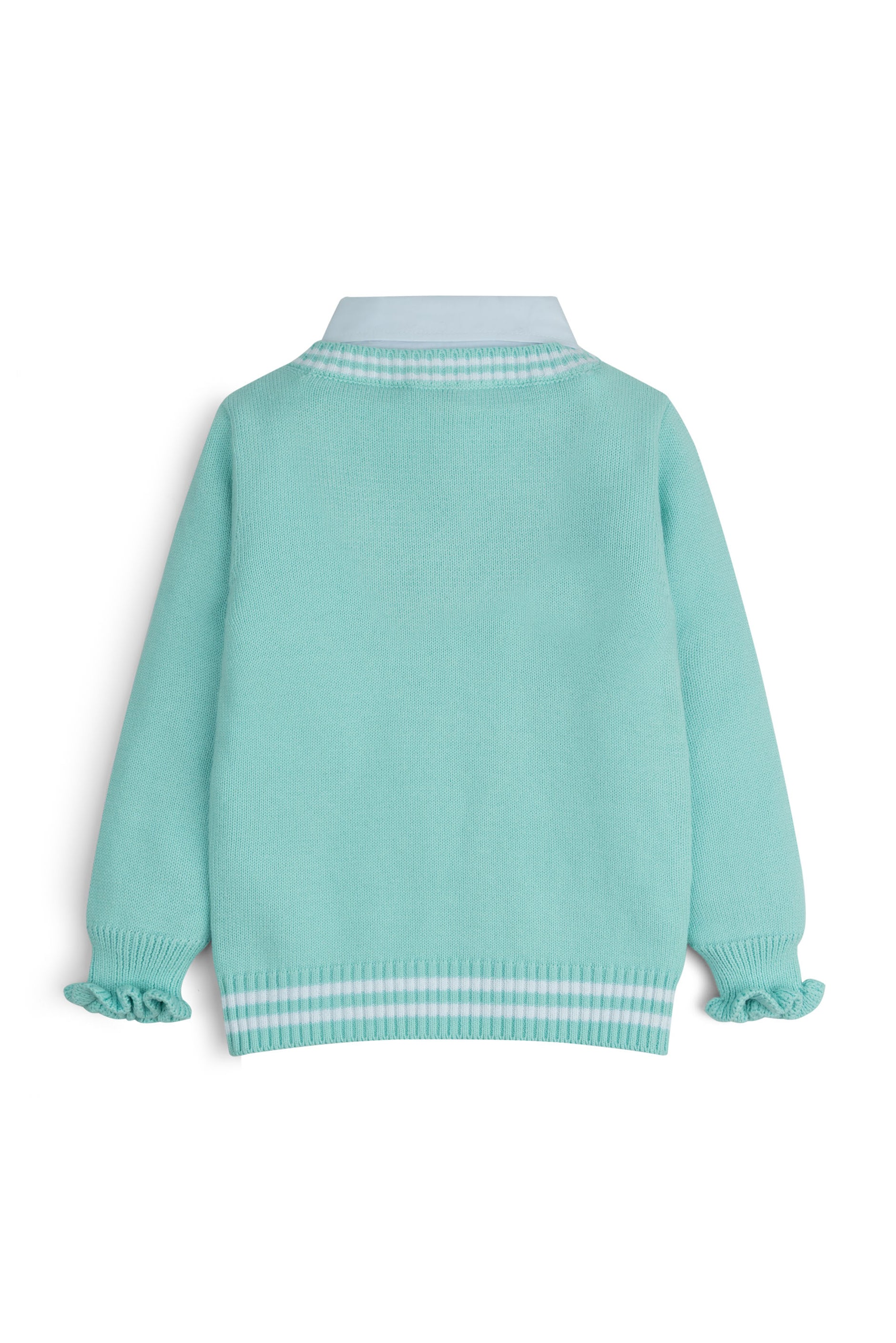 Aqua V-Neck Character Sweater