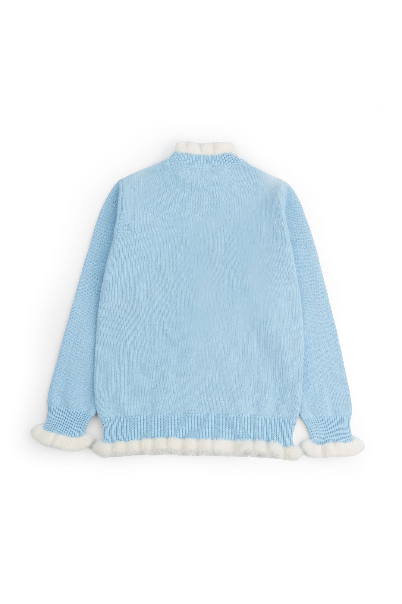 Plush Kitten Ruffle Sweater