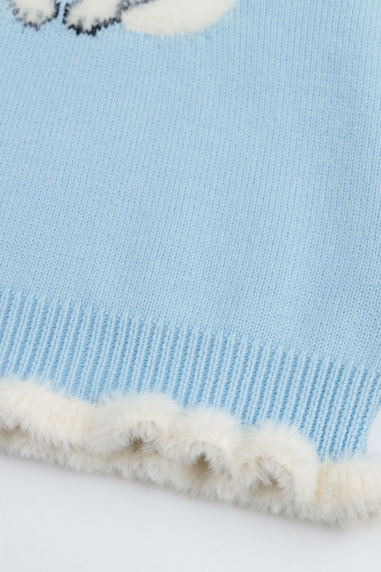 Plush Kitten Ruffle Sweater