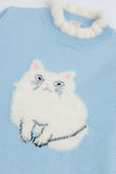 Plush Kitten Ruffle Sweater