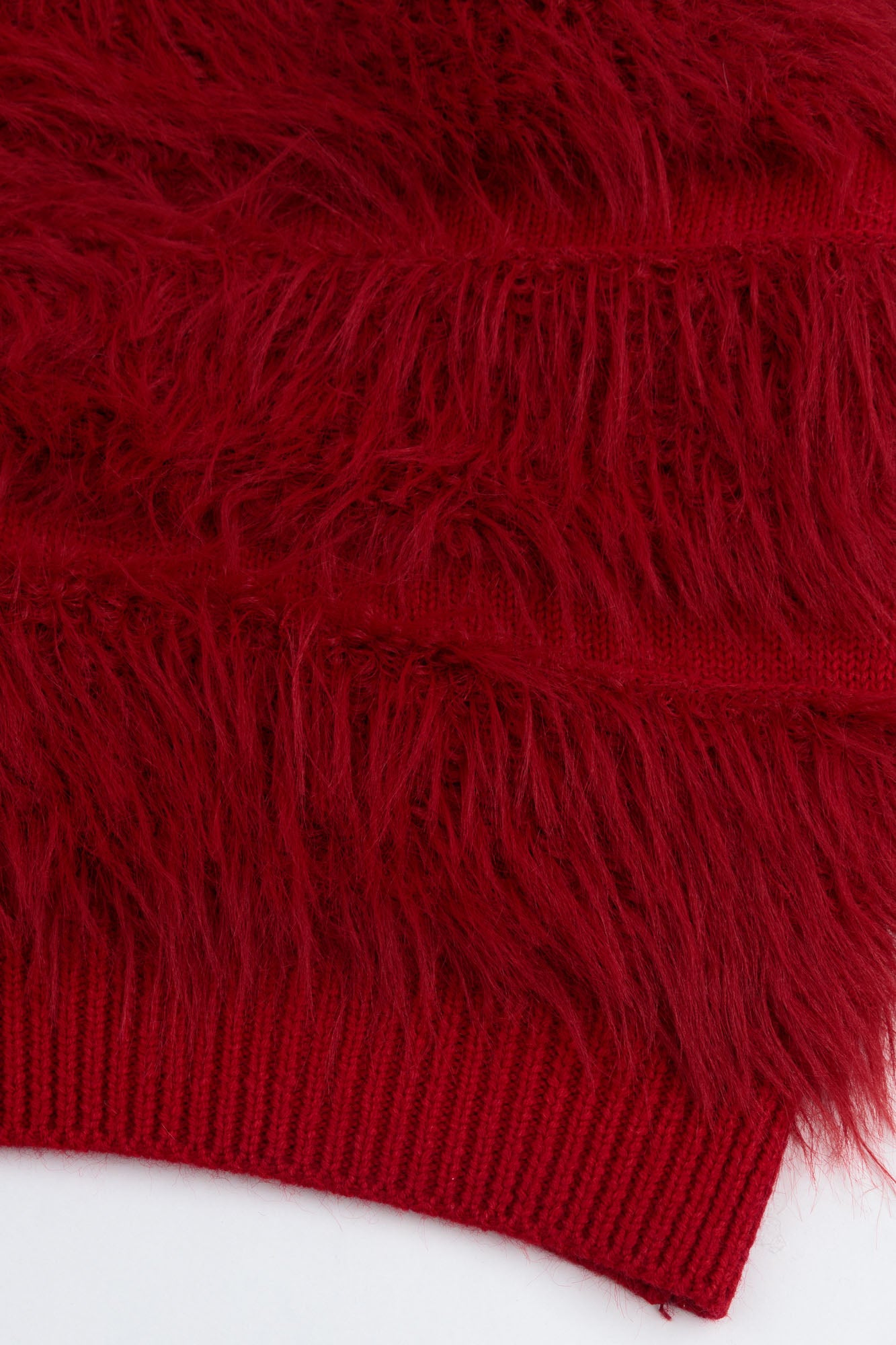 Maroon Funky Shaggy Texture Sweater