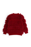 Maroon Funky Shaggy Texture Sweater