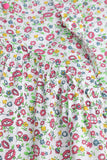 Girls' Colorful Floral Ruffled Tunic