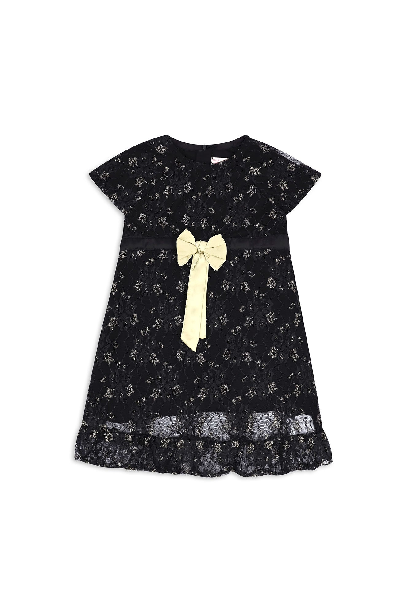 Girls' Elegance Gold-Flecked Lace