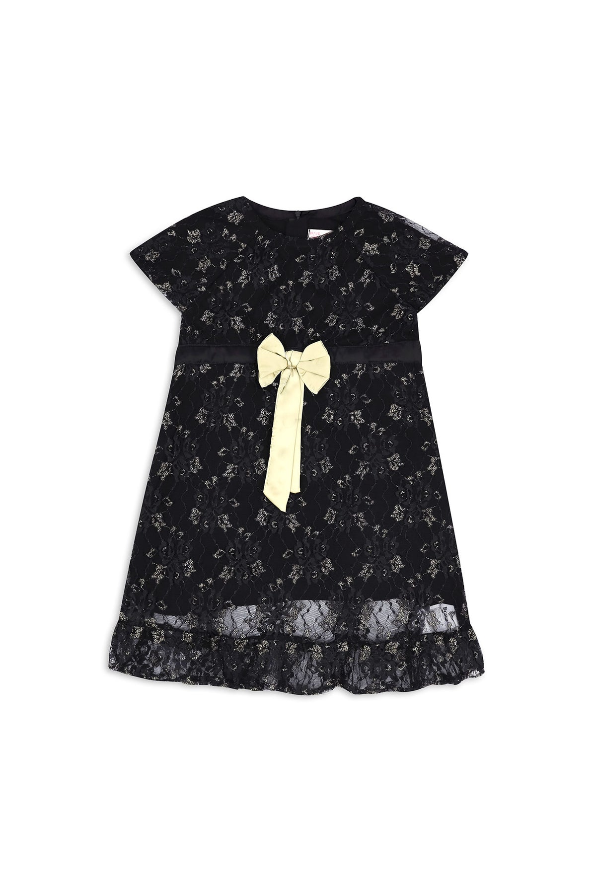 Girls' Elegance Gold-Flecked Lace